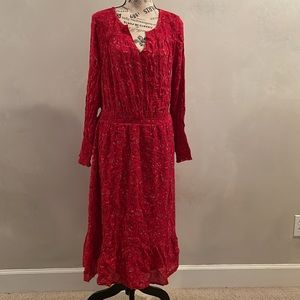 Floral Old Navy Red Dress